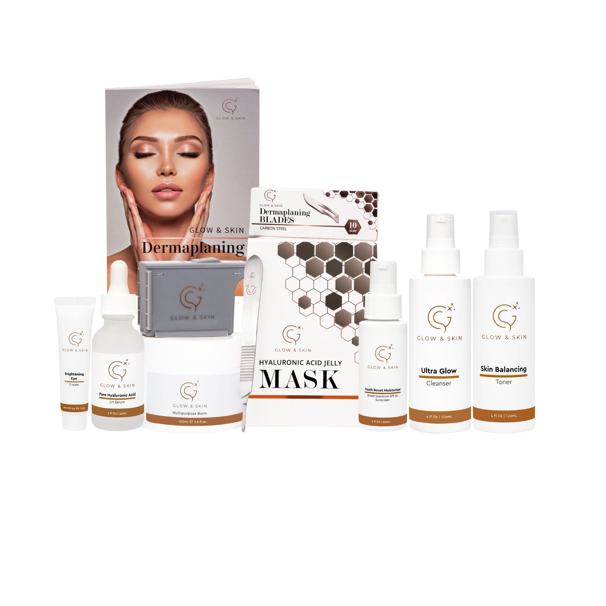 Glow Smart Dermaplaning Starter Kit for beginners and professionals. Includes premium dermaplaning tools, precision blades, and dermaplane tools for facials and enhanced complexion. Ideal for dermaplaning, exfoliation, and skincare treatments.