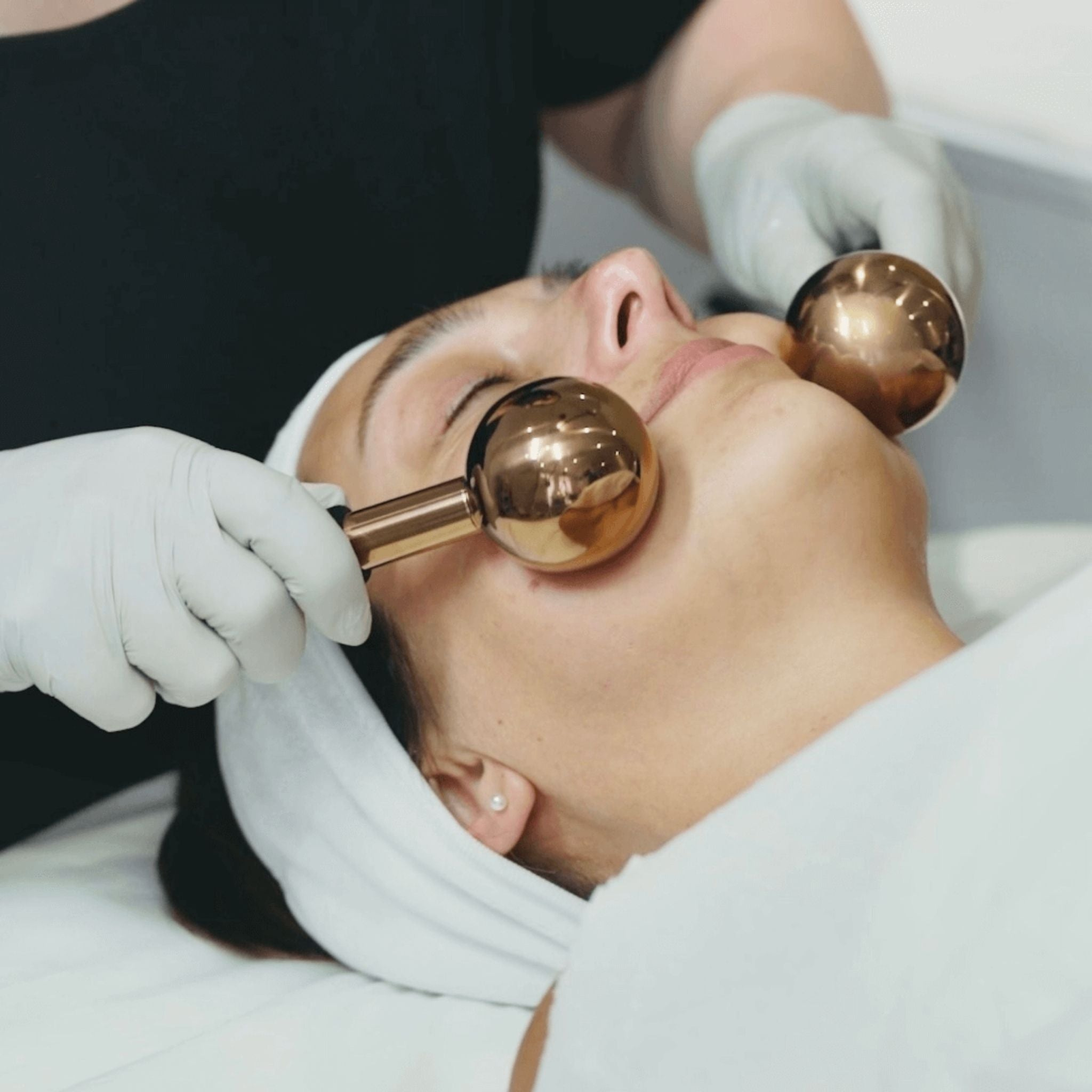Stainless Steel Cryo Globes - professional-grade skincare tool for cryotherapy, lymphatic drainage, inflammation reduction, and improved absorption