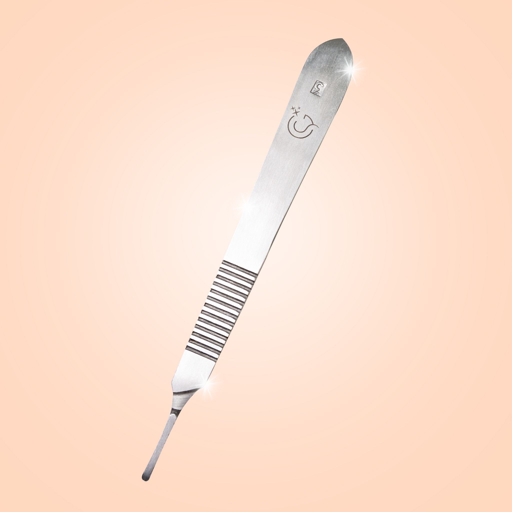 Premium professional dermaplaning tool made of high-quality stainless steel, featuring a secure grip design for precision in facial treatments