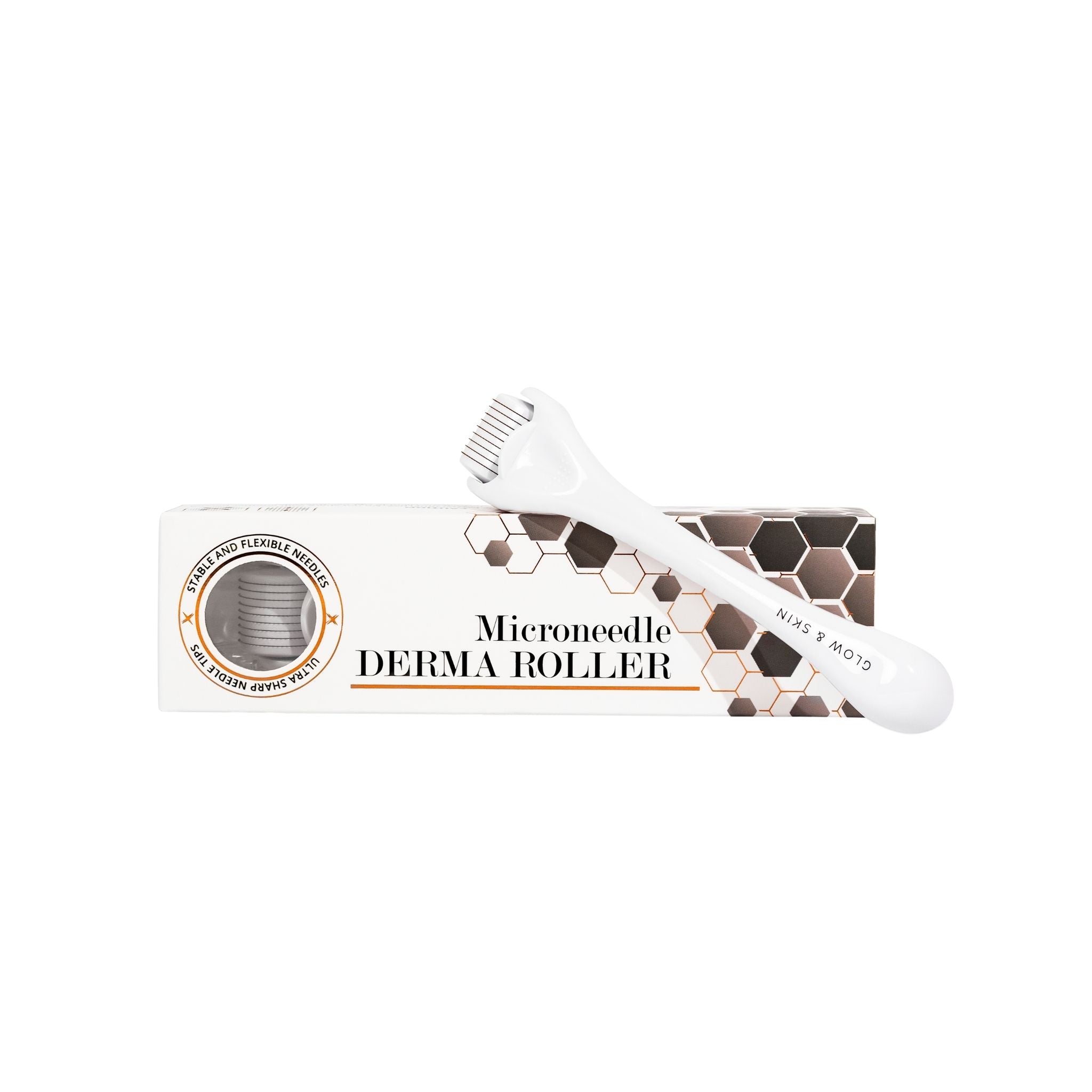 Professional dermaroller with 540 titanium needles, designed for microneedling to treat acne scars, wrinkles, and stretch marks, boosting collagen production and enhancing skin texture for professional-grade results