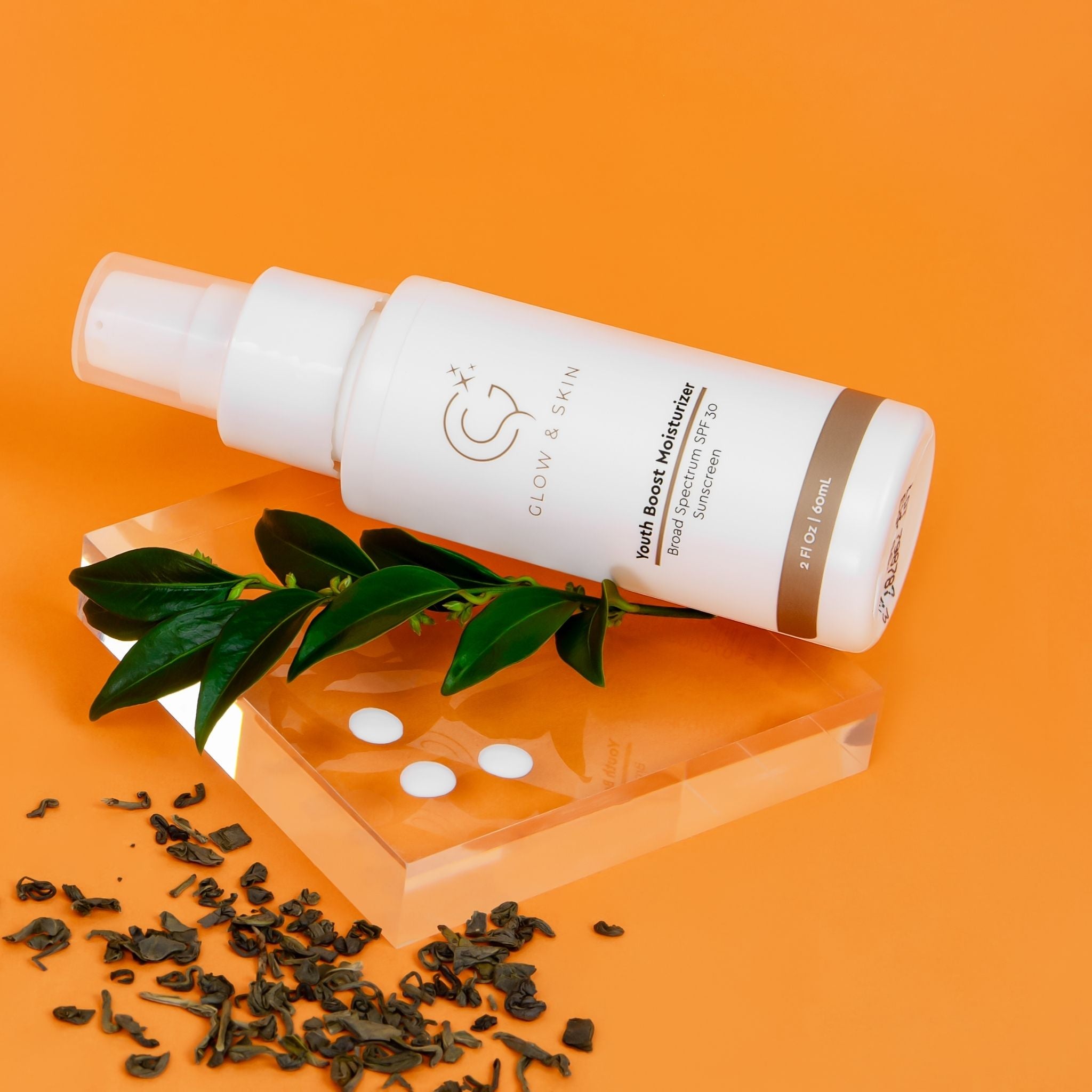 Glow & Skin Youth Boost Moisturizer SPF30 - Lightweight sun protection moisturizer with antioxidants for all skin types | skincare| microneedling, and dermaplaning treatments