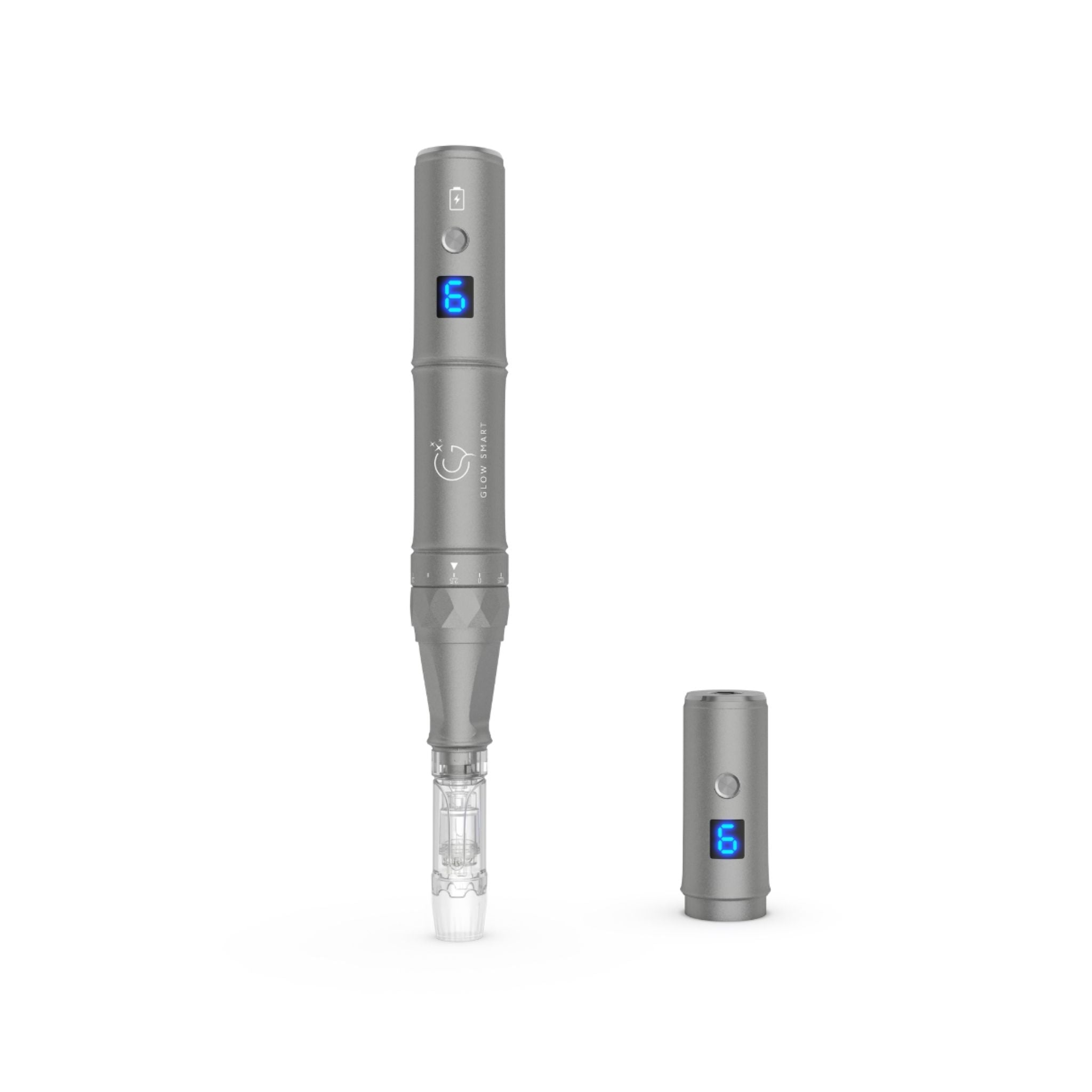 Glow Smart Microneedling Pen – Professional device for treating acne scars, fine lines, and uneven skin texture with adjustable needle depth and ergonomic design