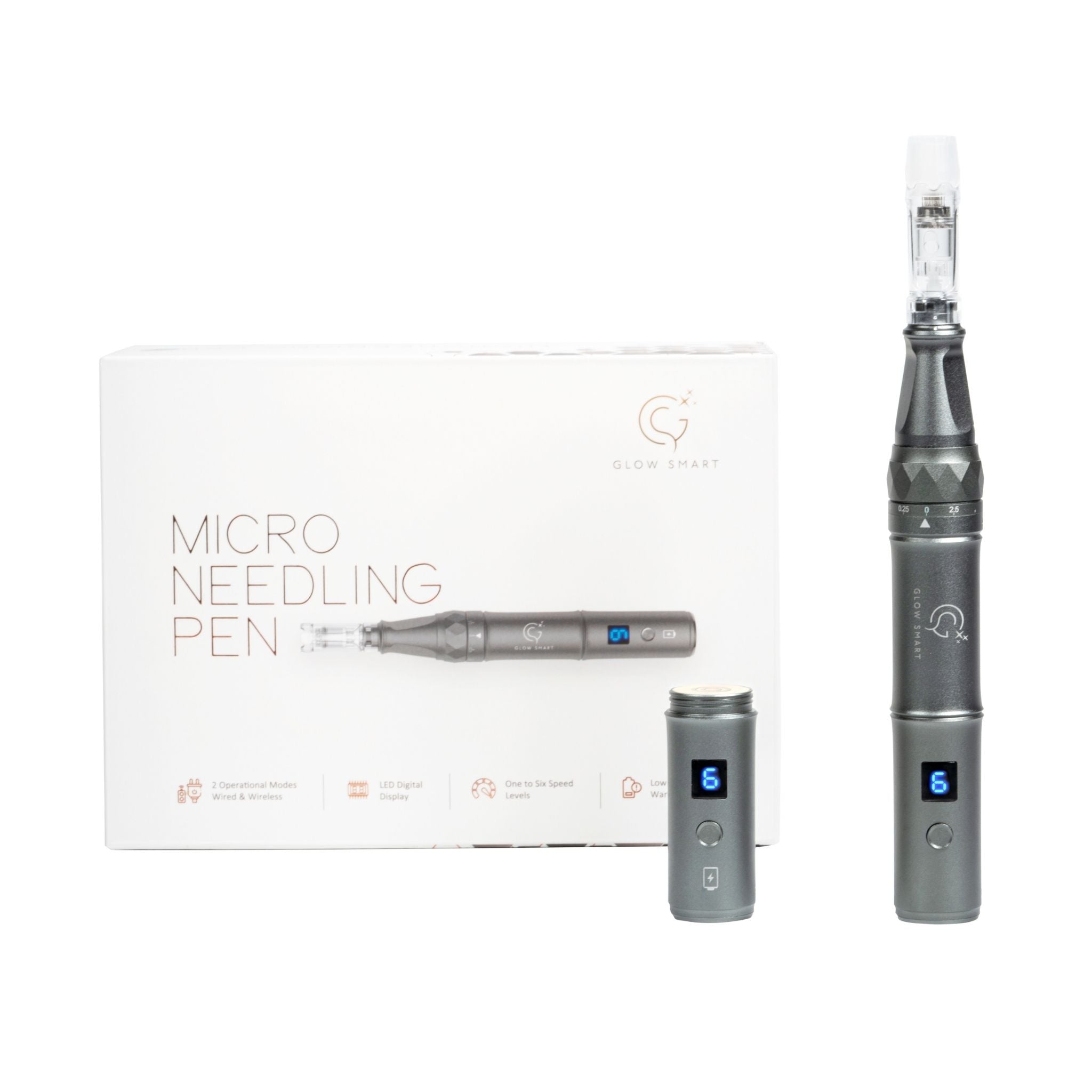 best micro needling pen | Glow Smart Microneedling Pen – Professional device for treating acne scars, fine lines, and uneven skin texture with adjustable needle depth and ergonomic design