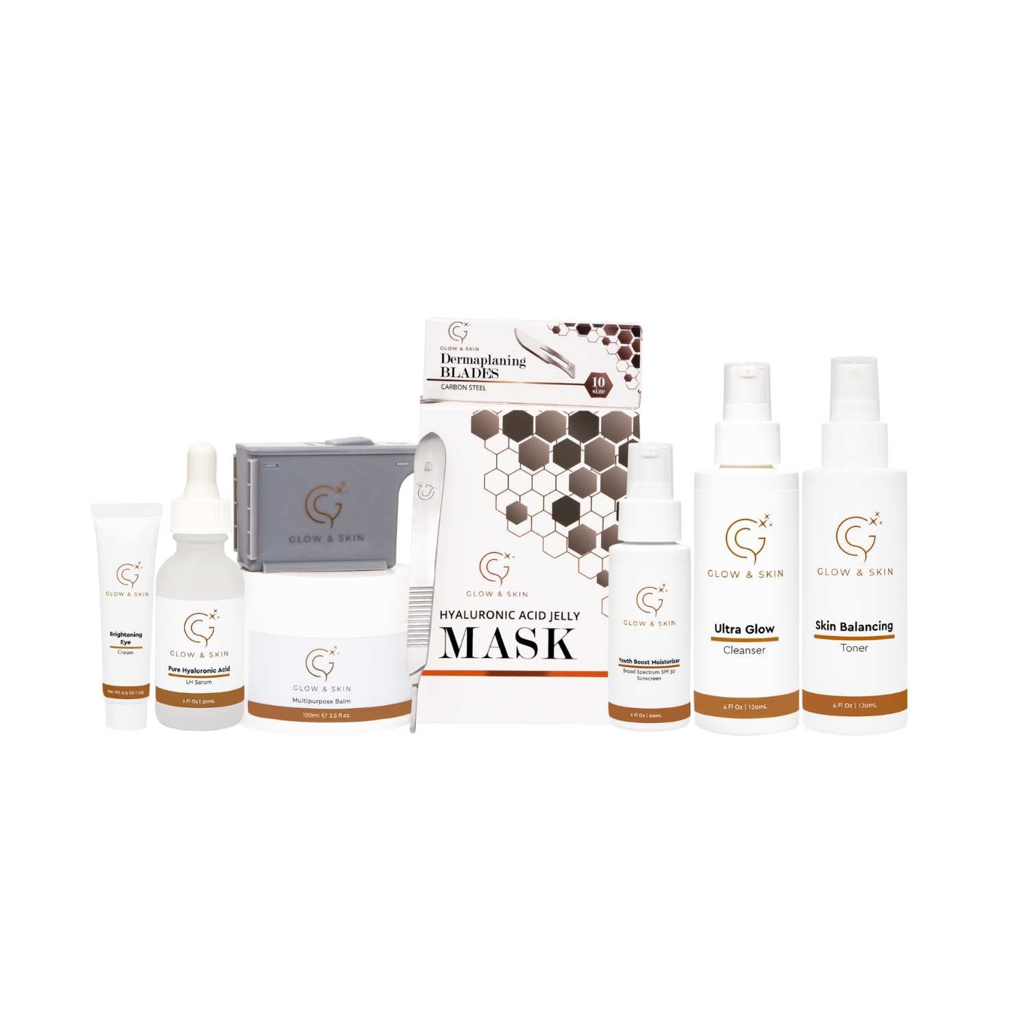 Complete dermaplaning kit for professional-grade exfoliation